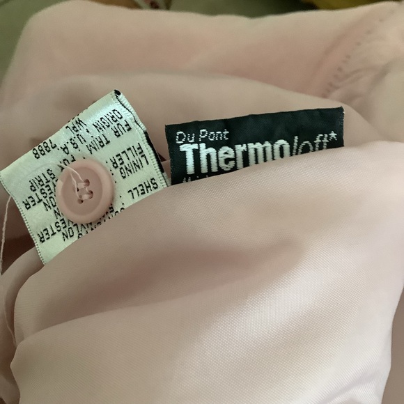 Thermoloft Coat pink zipper front no hood size L 2 front pockets FALL WINTER - Picture 7 of 16